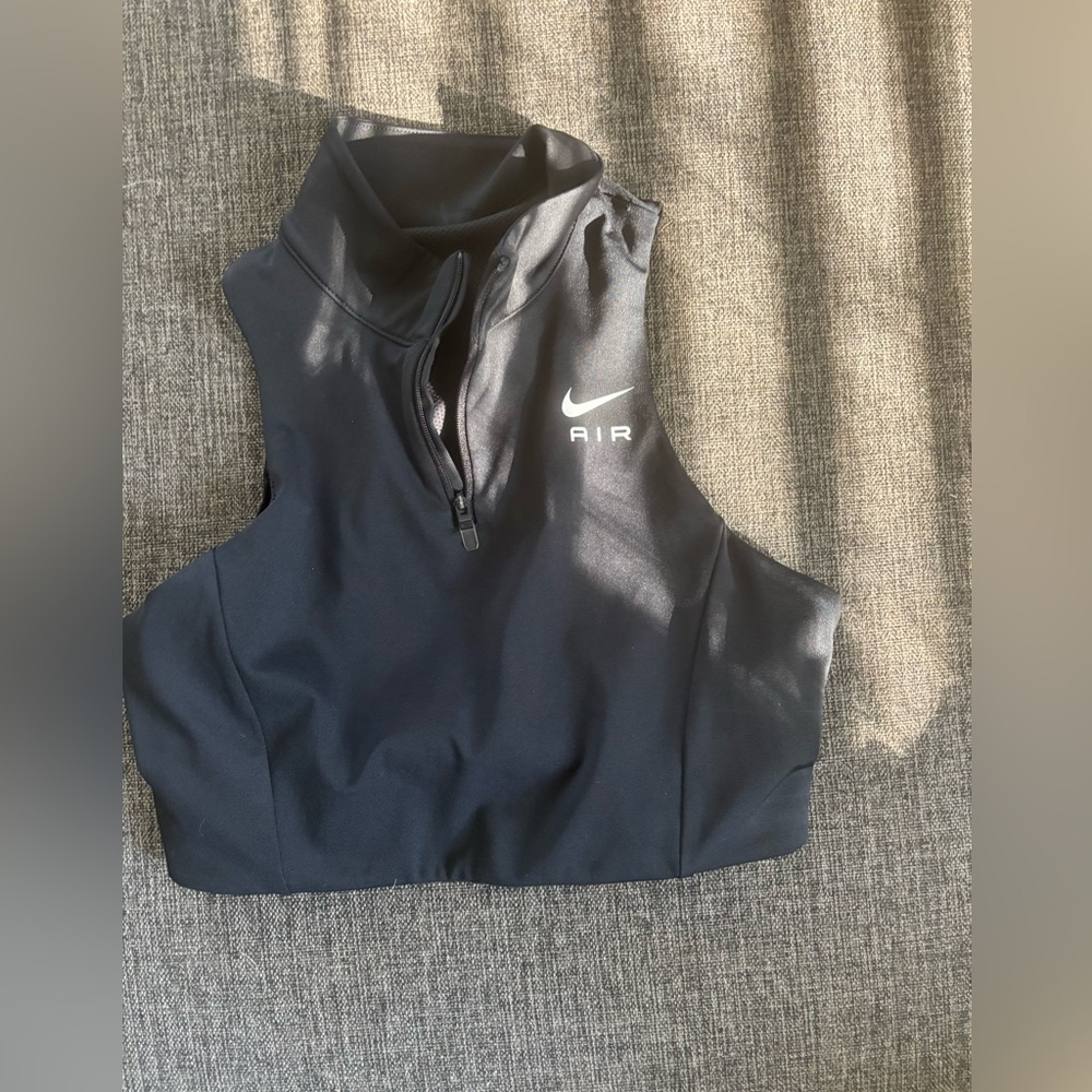 Nike Air Black Sleeveless Top with White Logo